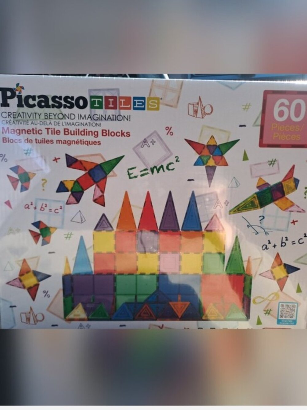 NWT PicassoTiles 60-Piece Magnetic Tile Building Blocks Set